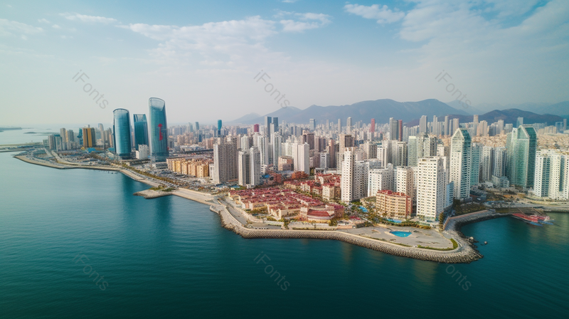 青岛沿海一线城市建筑群摄影图,高清,摄影图,摄影图片,图片大全,摄影图免费下载
